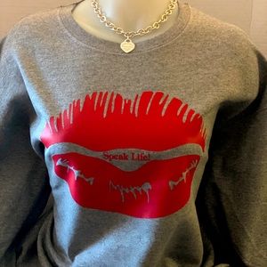 Large- SPEAK LIFE Sweatshirt Vinyl Print